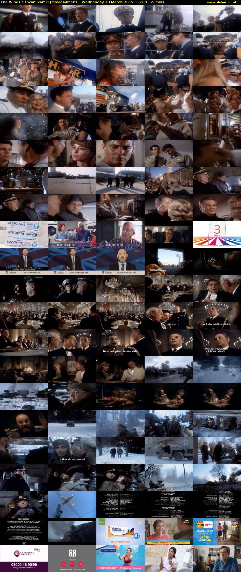 The Winds Of War: Part 8 (movies4men) Wednesday 13 March 2019 16:00 - 16:55