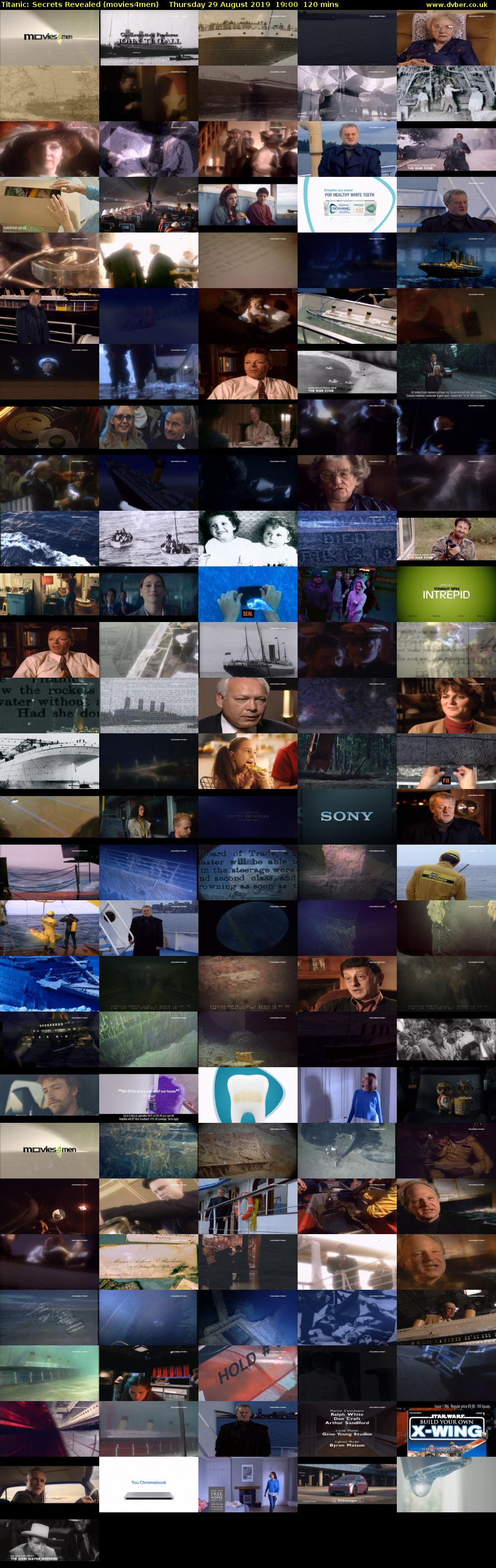 Titanic: Secrets Revealed (movies4men) Thursday 29 August 2019 19:00 - 21:00