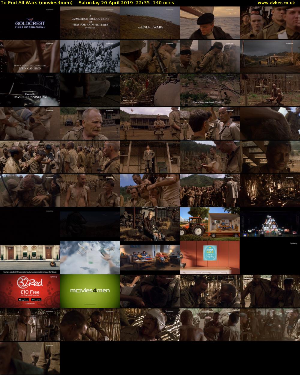 To End All Wars (movies4men) Saturday 20 April 2019 22:35 - 00:55