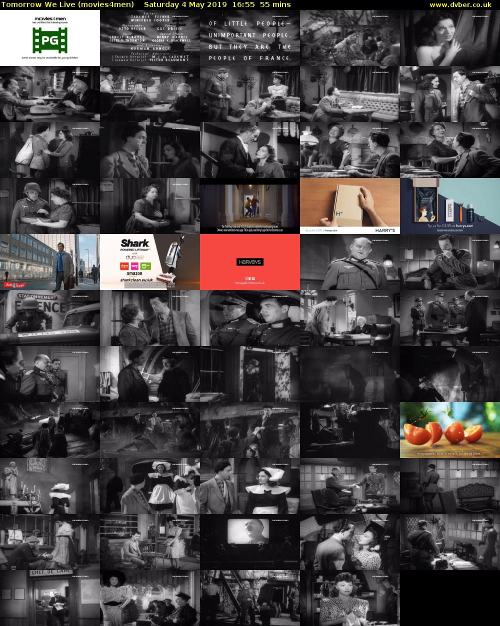 Tomorrow We Live (movies4men) Saturday 4 May 2019 16:55 - 17:50