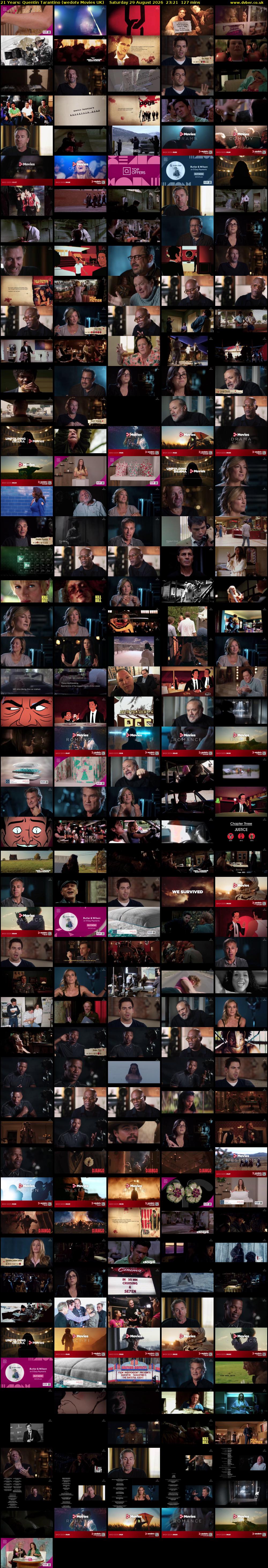 21 Years: Quentin Tarantino (wedotv Movies UK) Saturday 29 August 2026 23:21 - 01:28