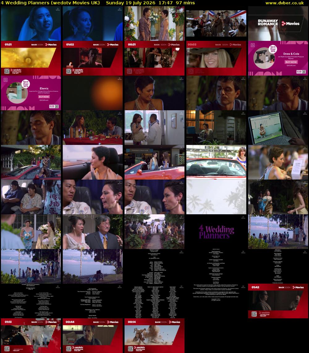4 Wedding Planners (wedotv Movies UK) Sunday 19 July 2026 17:47 - 19:24