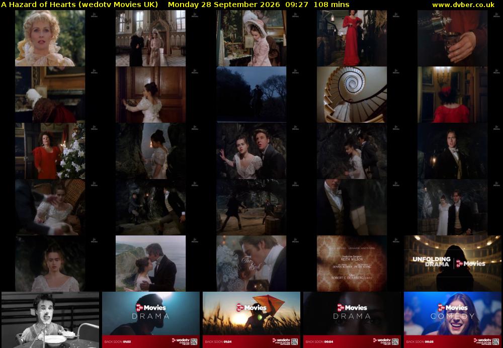 A Hazard of Hearts (wedotv Movies UK) Monday 28 September 2026 09:27 - 11:15