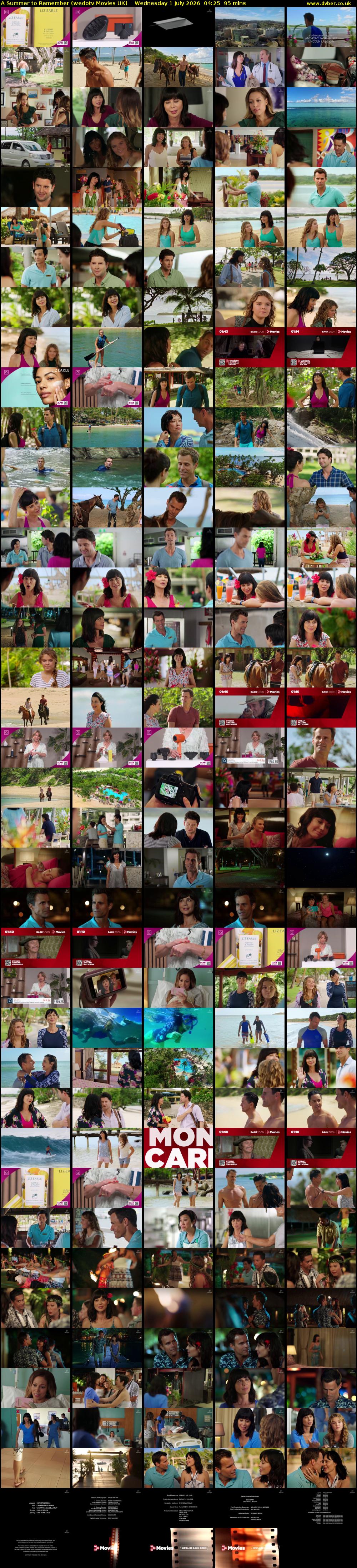 A Summer to Remember (wedotv Movies UK) Wednesday 1 July 2026 04:25 - 06:00