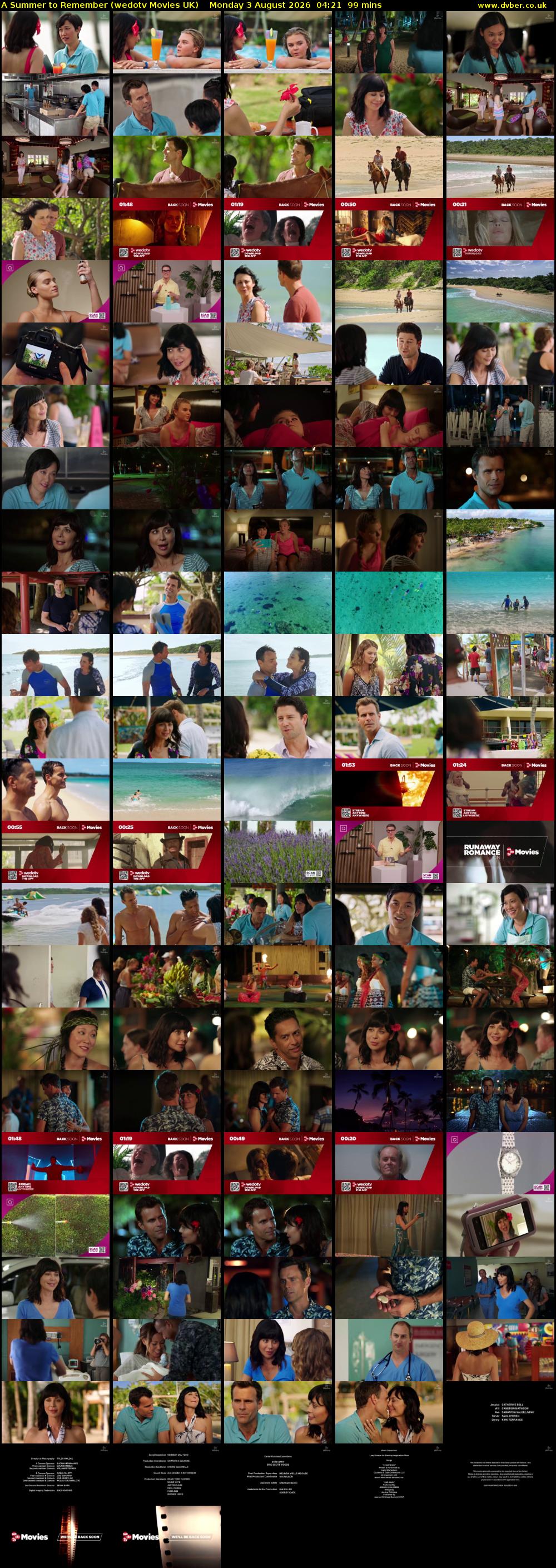 A Summer to Remember (wedotv Movies UK) Monday 3 August 2026 04:21 - 06:00