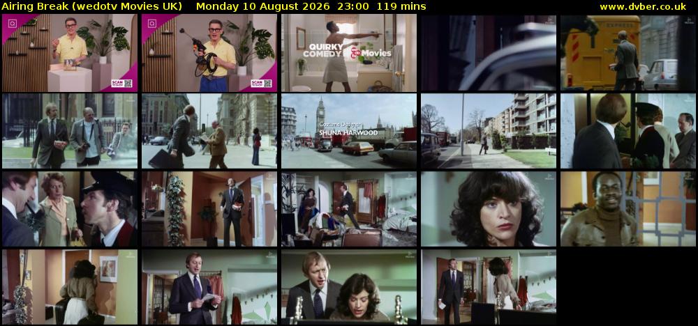 Airing Break (wedotv Movies UK) Monday 10 August 2026 23:00 - 00:59