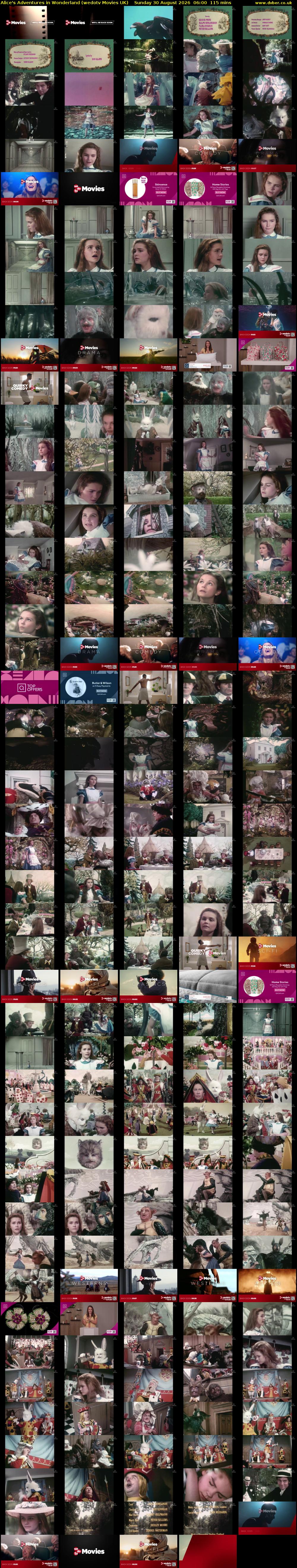 Alice's Adventures in Wonderland (wedotv Movies UK) Sunday 30 August 2026 06:00 - 07:55
