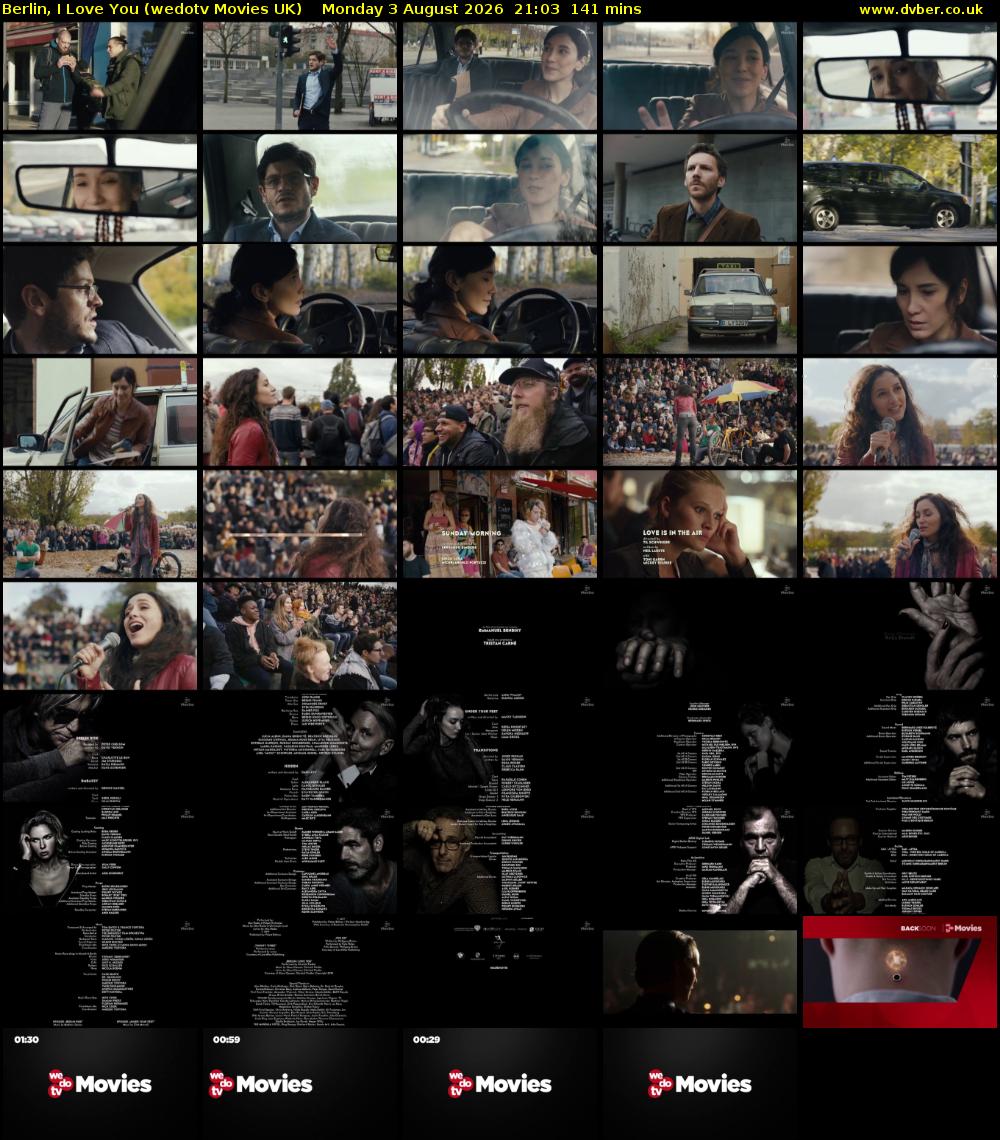 Berlin, I Love You (wedotv Movies UK) Monday 3 August 2026 21:03 - 23:24