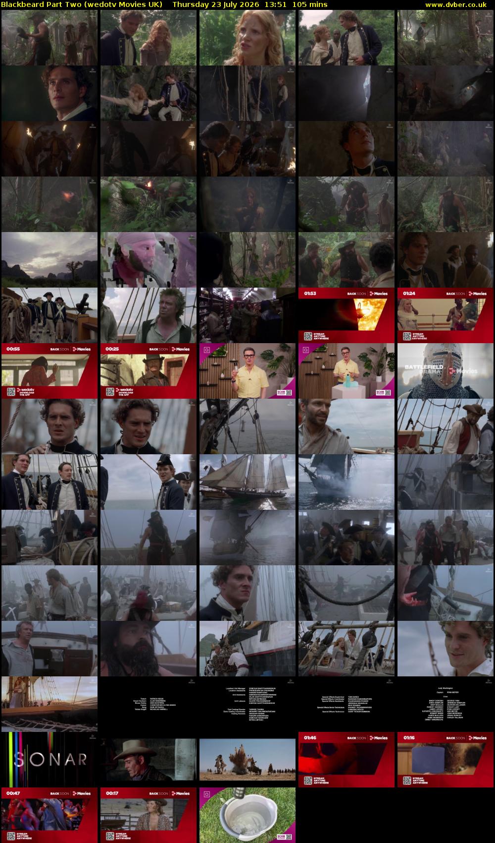 Blackbeard Part Two (wedotv Movies UK) Thursday 23 July 2026 13:51 - 15:36