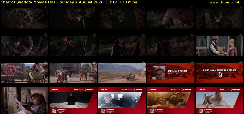 Charro! (wedotv Movies UK) Sunday 2 August 2026 13:12 - 15:10