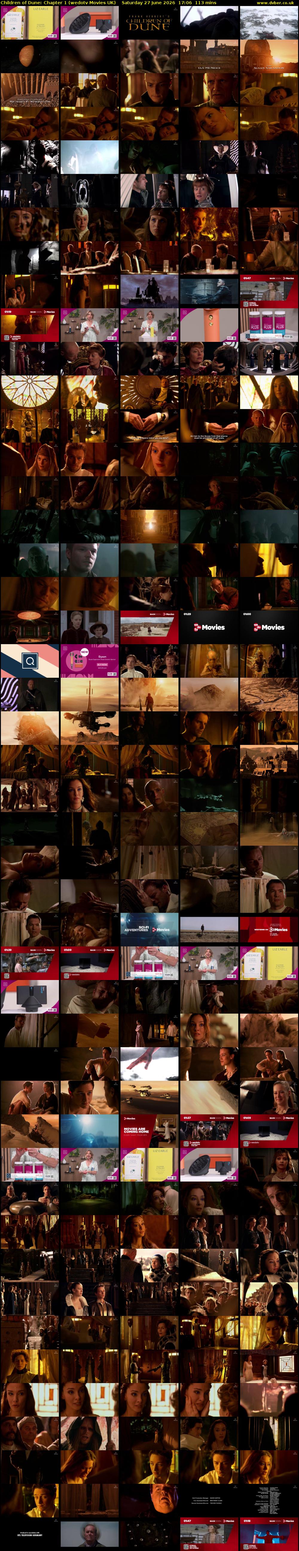 Children of Dune: Chapter 1 (wedotv Movies UK) Saturday 27 June 2026 17:06 - 18:59