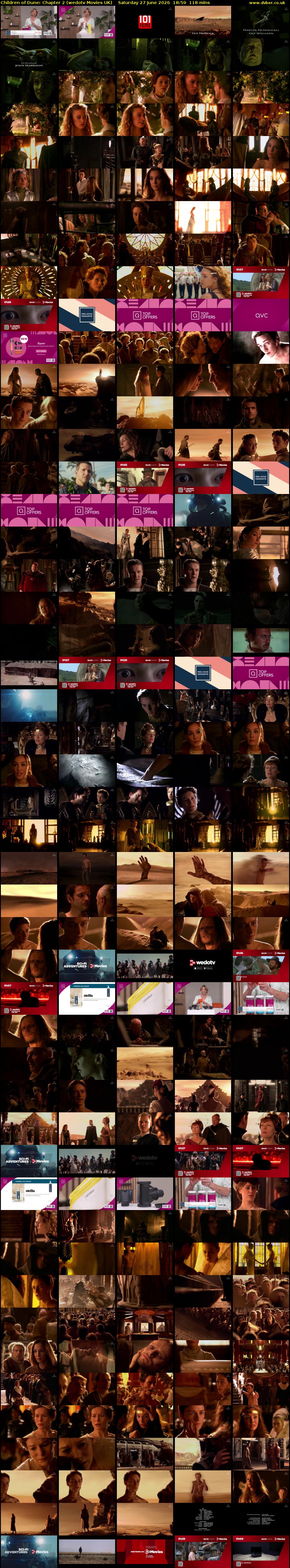 Children of Dune: Chapter 2 (wedotv Movies UK) Saturday 27 June 2026 18:59 - 20:57