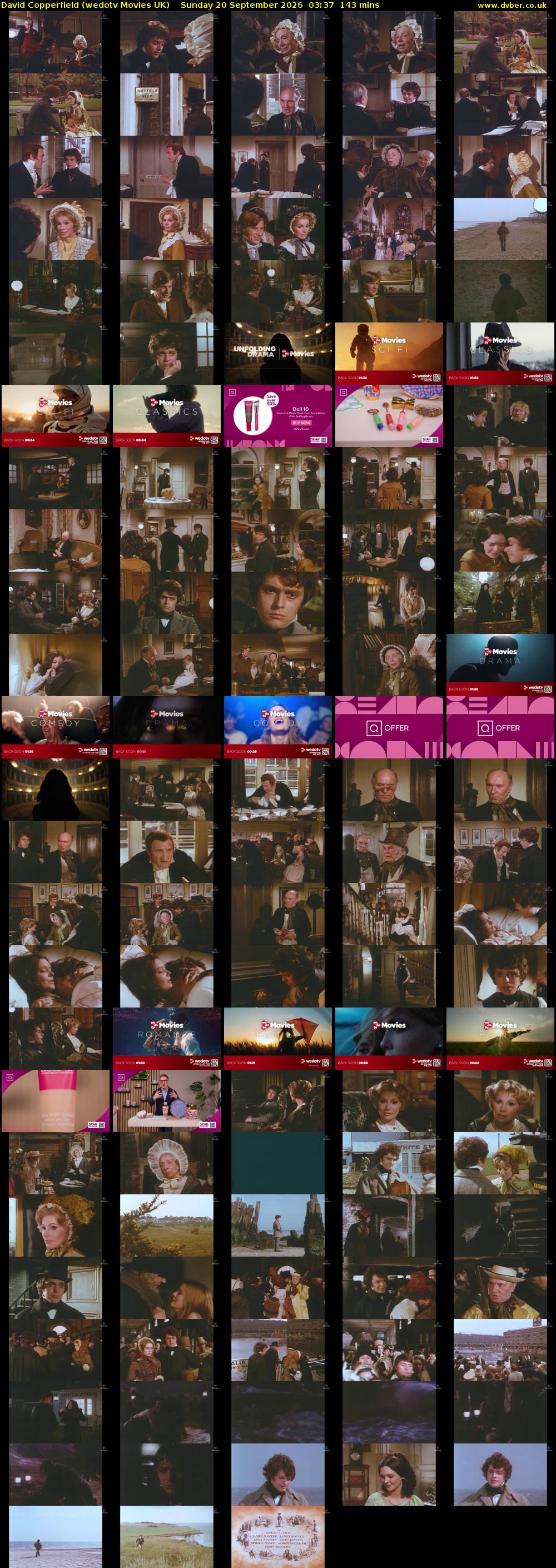 David Copperfield (wedotv Movies UK) Sunday 20 September 2026 03:37 - 06:00