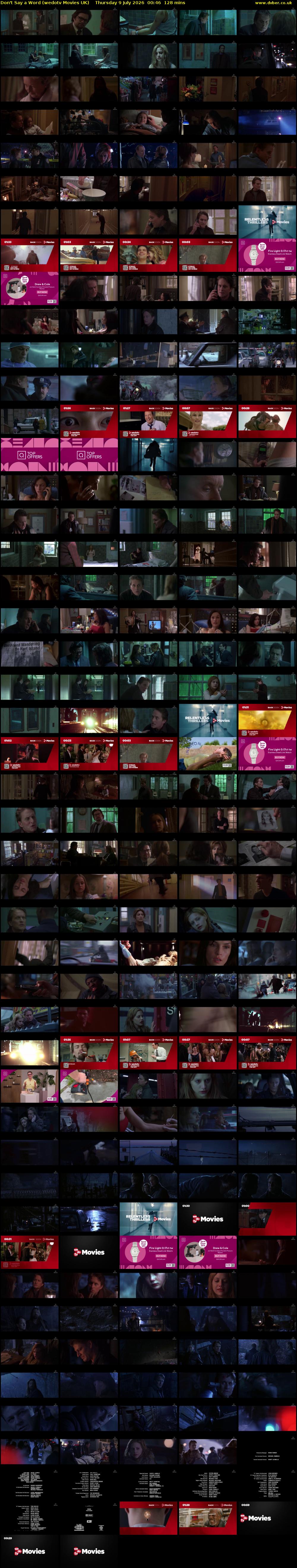 Don't Say a Word (wedotv Movies UK) Thursday 9 July 2026 00:46 - 02:54