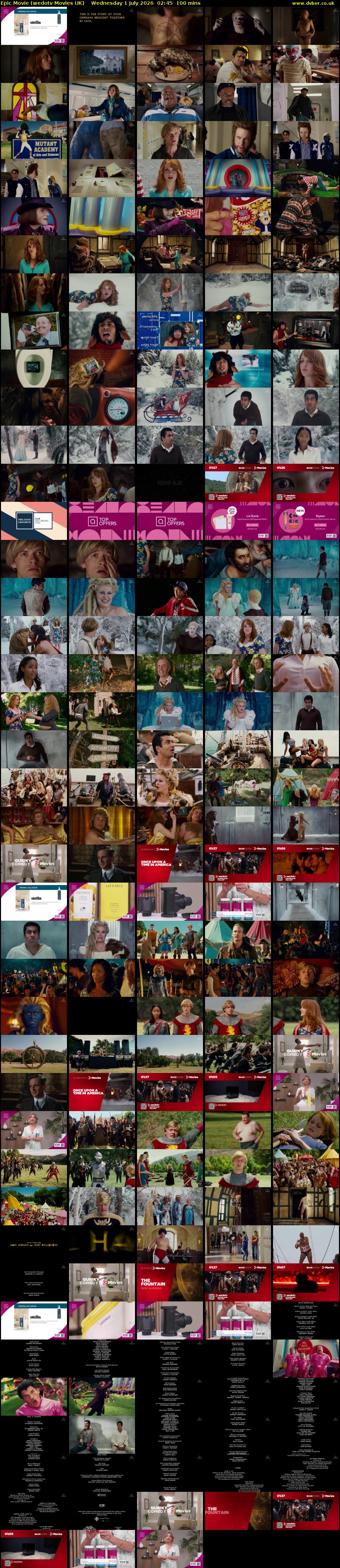 Epic Movie (wedotv Movies UK) Wednesday 1 July 2026 02:45 - 04:25