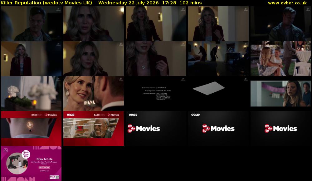 Killer Reputation (wedotv Movies UK) Wednesday 22 July 2026 17:28 - 19:10
