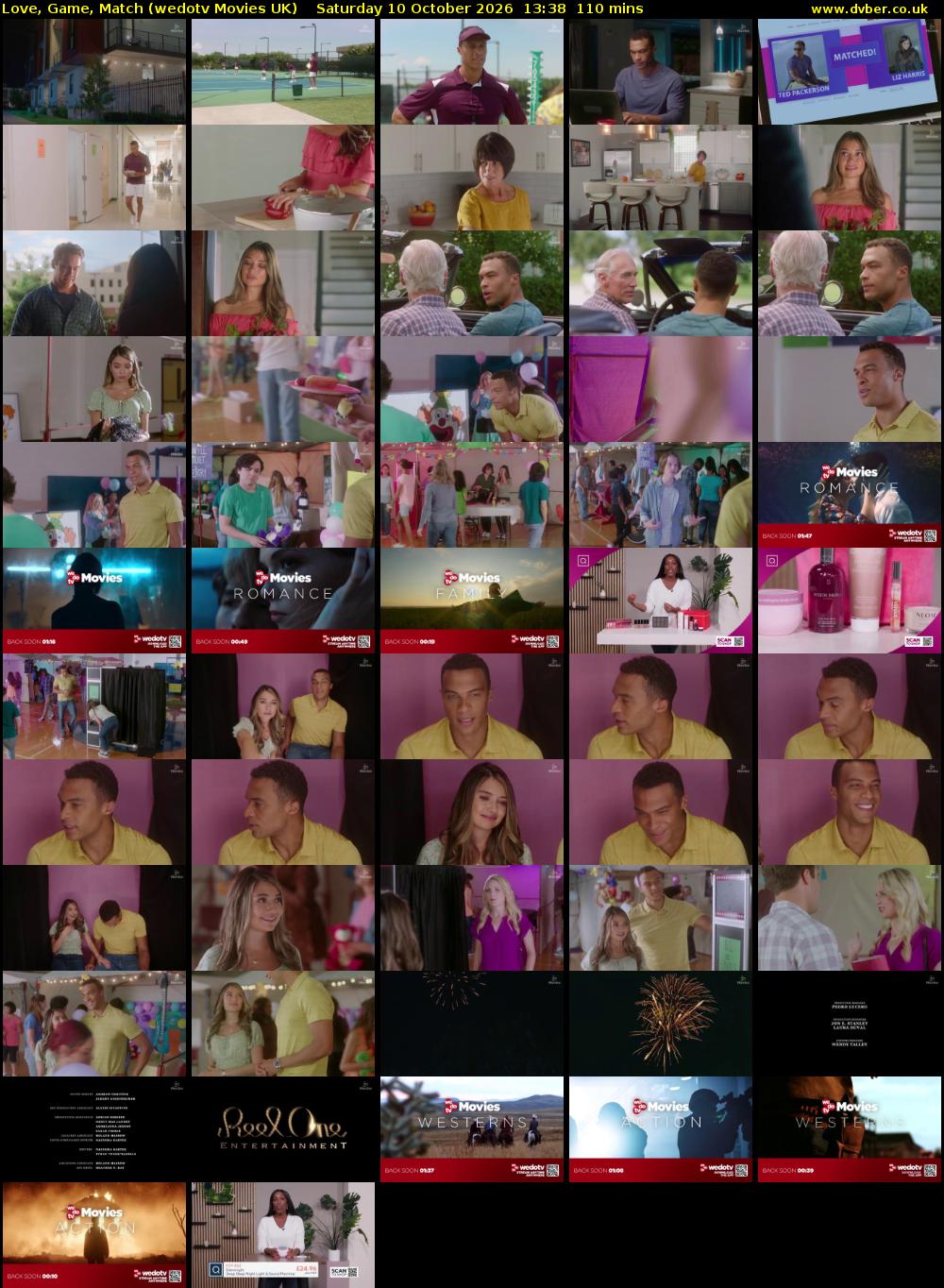 Love, Game, Match (wedotv Movies UK) Saturday 10 October 2026 13:38 - 15:28