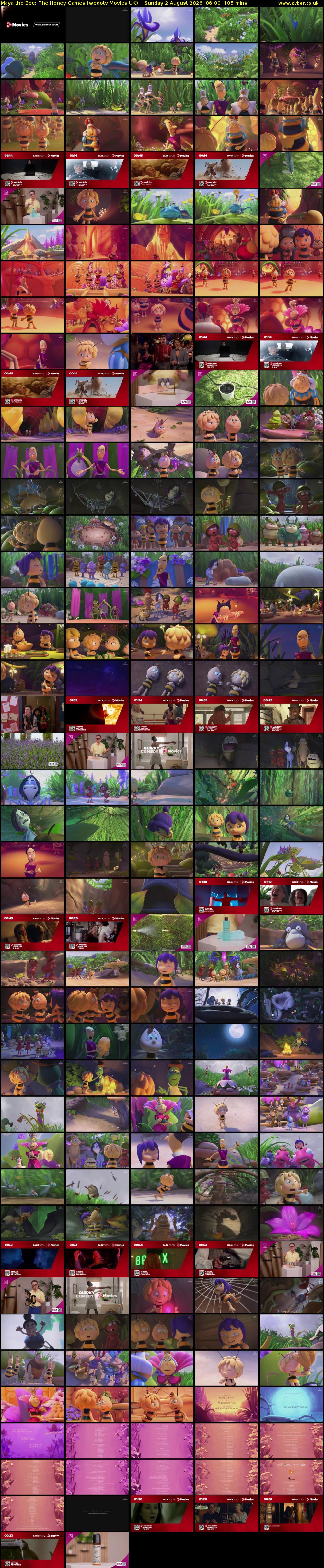 Maya the Bee: The Honey Games (wedotv Movies UK) Sunday 2 August 2026 06:00 - 07:45