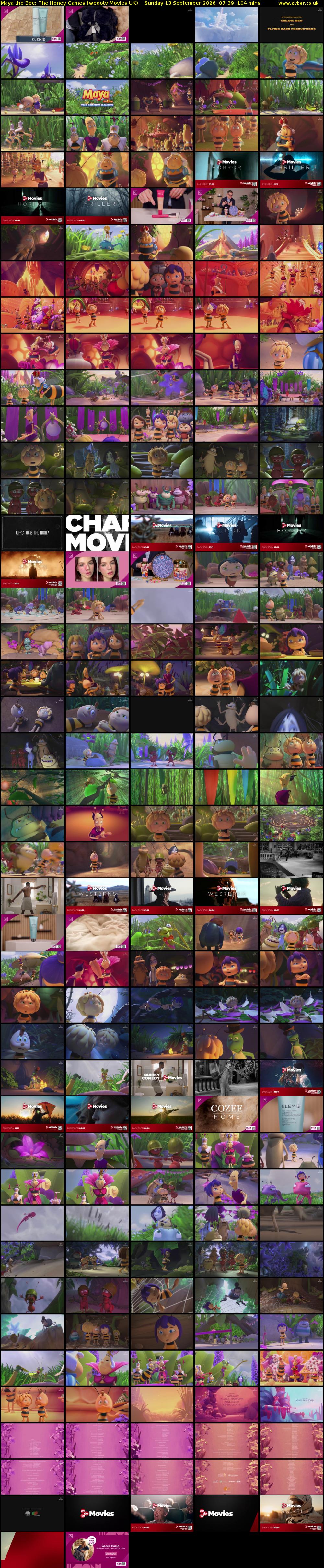Maya the Bee: The Honey Games (wedotv Movies UK) Sunday 13 September 2026 07:39 - 09:23