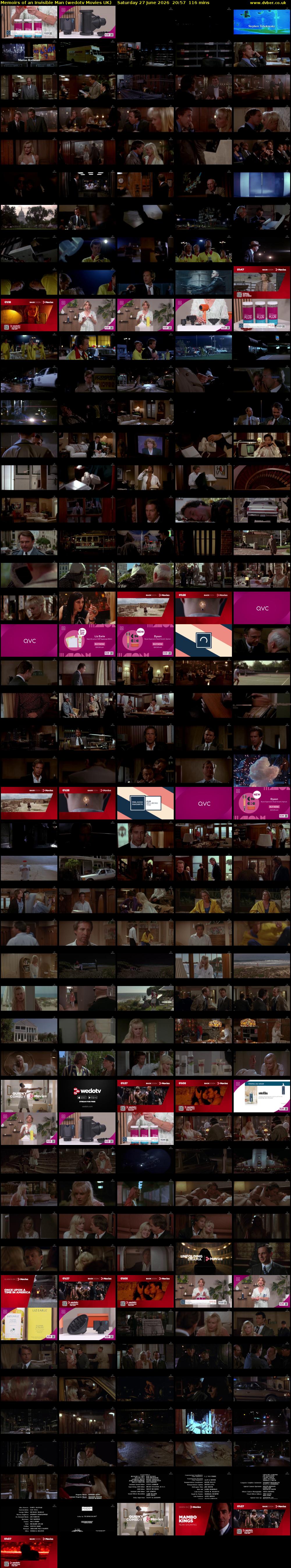 Memoirs of an Invisible Man (wedotv Movies UK) Saturday 27 June 2026 20:57 - 22:53