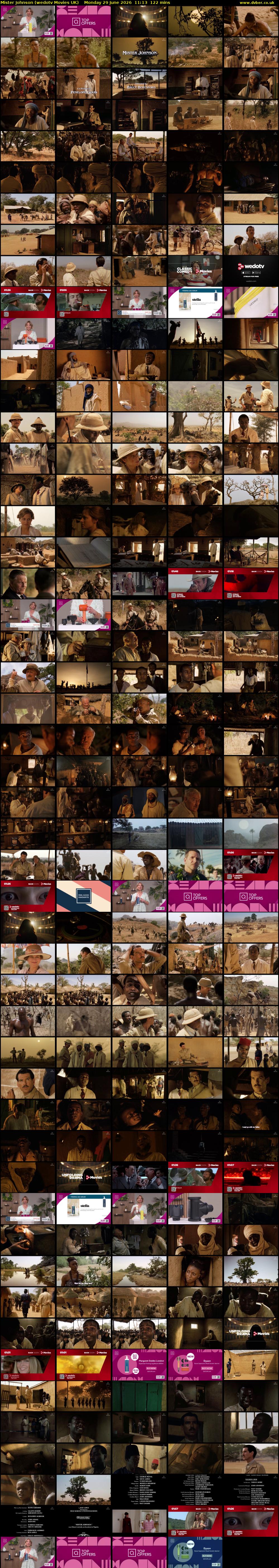 Mister Johnson (wedotv Movies UK) Monday 29 June 2026 11:13 - 13:15