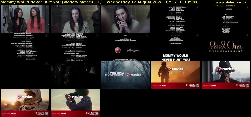 Mommy Would Never Hurt You (wedotv Movies UK) Wednesday 12 August 2026 17:17 - 19:08