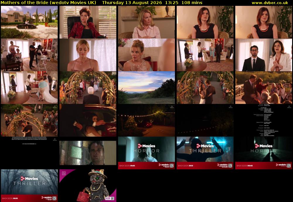 Mothers of the Bride (wedotv Movies UK) Thursday 13 August 2026 13:25 - 15:13