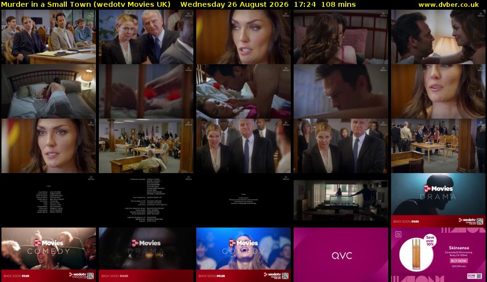 Murder in a Small Town (wedotv Movies UK) Wednesday 26 August 2026 17:24 - 19:12