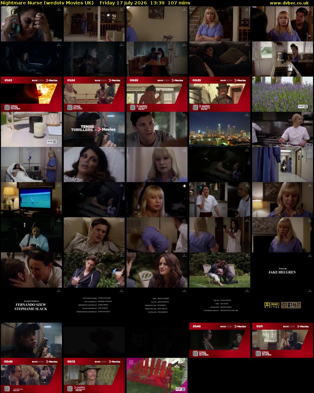 Nightmare Nurse (wedotv Movies UK) Friday 17 July 2026 13:39 - 15:26