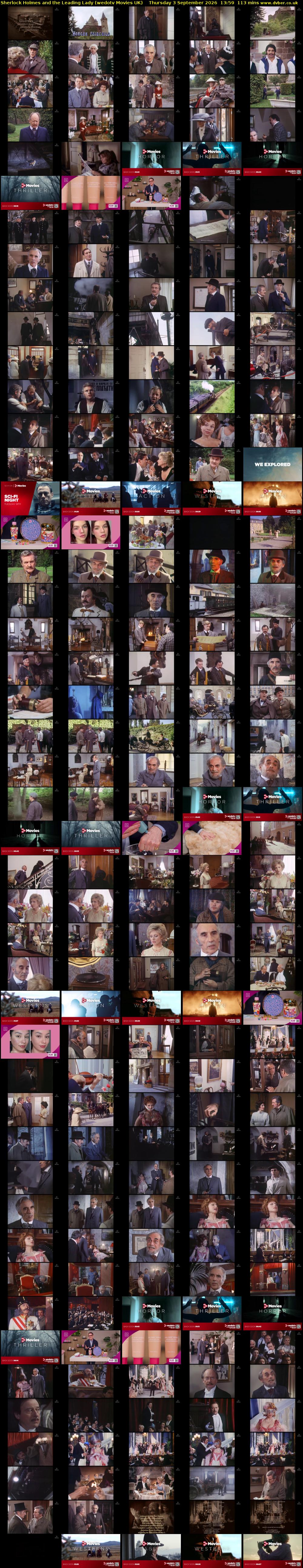 Sherlock Holmes and the Leading Lady (wedotv Movies UK) Thursday 3 September 2026 13:59 - 15:52