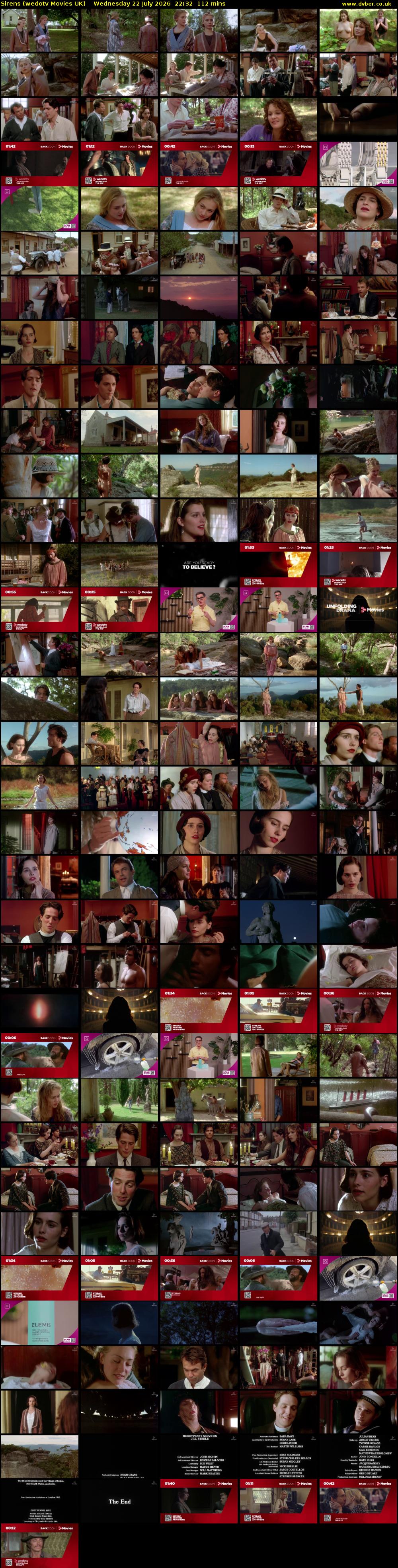 Sirens (wedotv Movies UK) Wednesday 22 July 2026 22:32 - 00:24