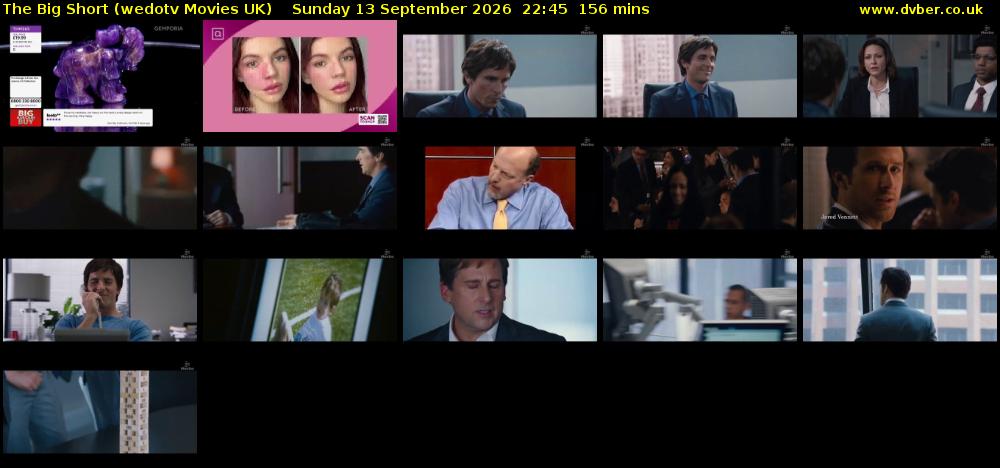 The Big Short (wedotv Movies UK) Sunday 13 September 2026 22:45 - 01:21