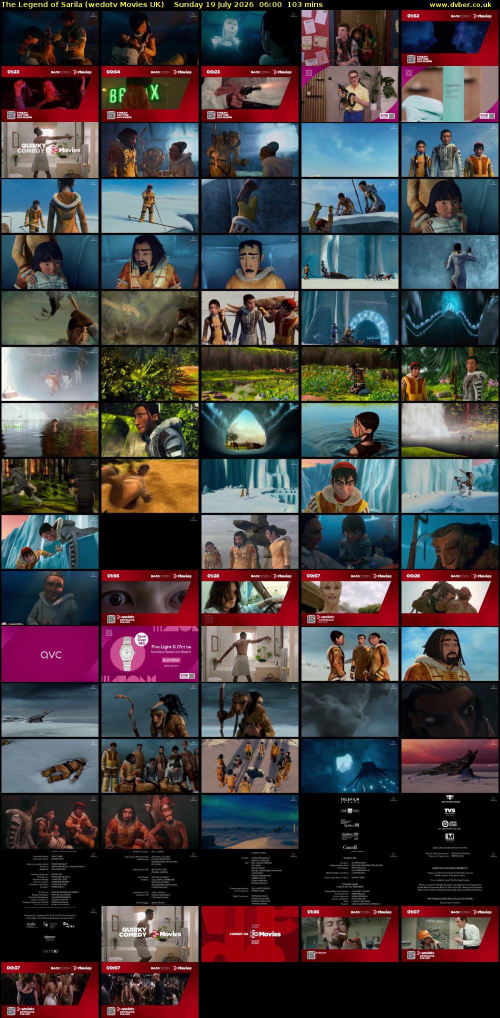The Legend of Sarila (wedotv Movies UK) Sunday 19 July 2026 06:00 - 07:43