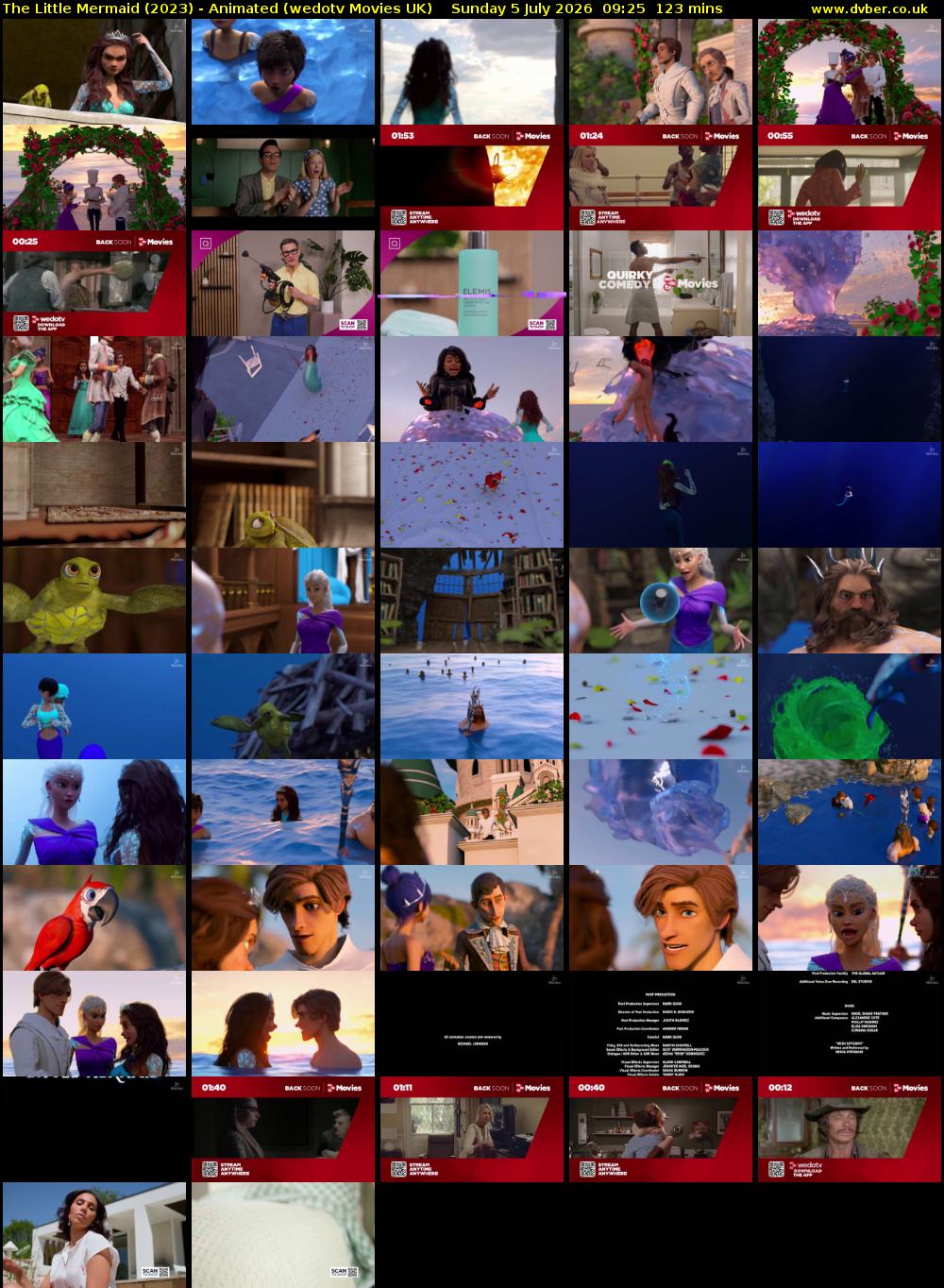 The Little Mermaid (2023) - Animated (wedotv Movies UK) Sunday 5 July 2026 09:25 - 11:28