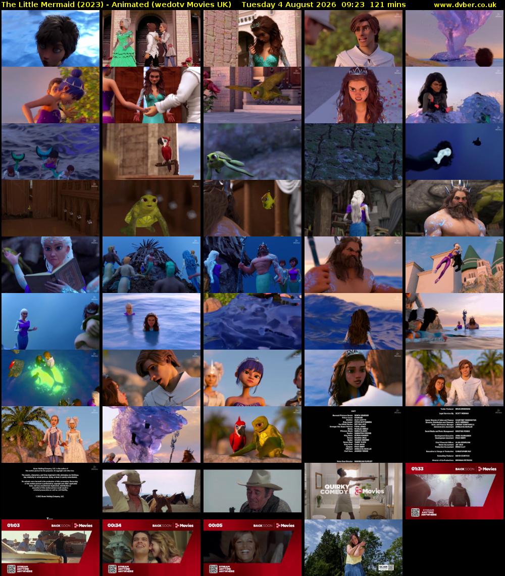 The Little Mermaid (2023) - Animated (wedotv Movies UK) Tuesday 4 August 2026 09:23 - 11:24