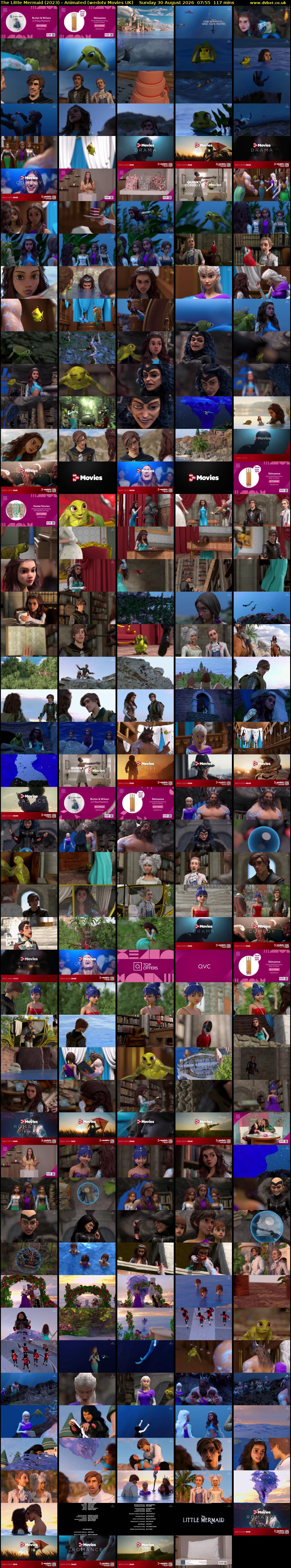 The Little Mermaid (2023) - Animated (wedotv Movies UK) Sunday 30 August 2026 07:55 - 09:52