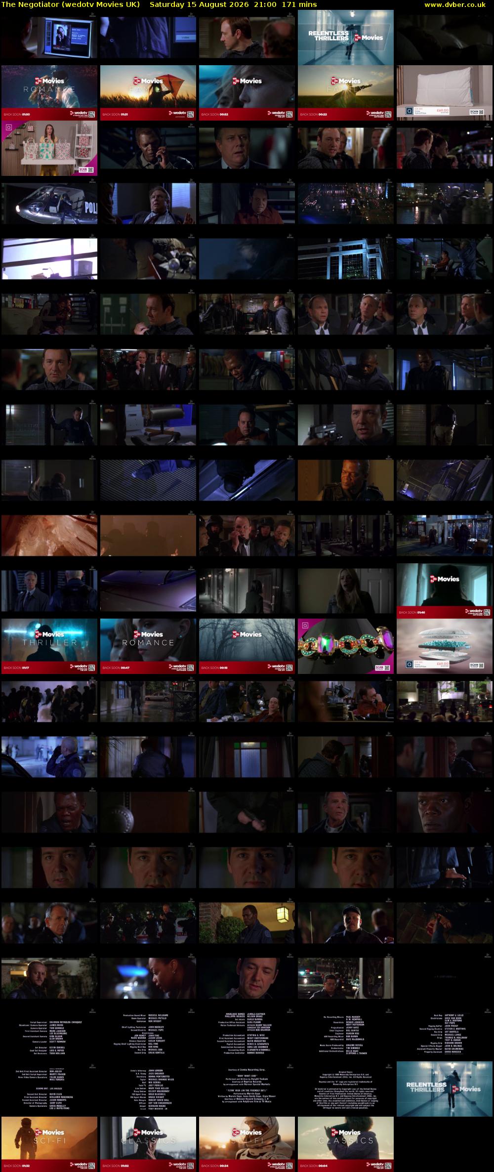 The Negotiator (wedotv Movies UK) Saturday 15 August 2026 21:00 - 23:51