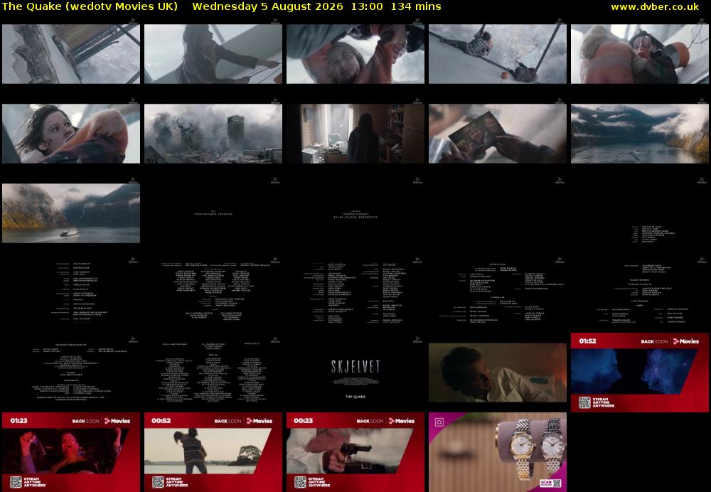 The Quake (wedotv Movies UK) Wednesday 5 August 2026 13:00 - 15:14