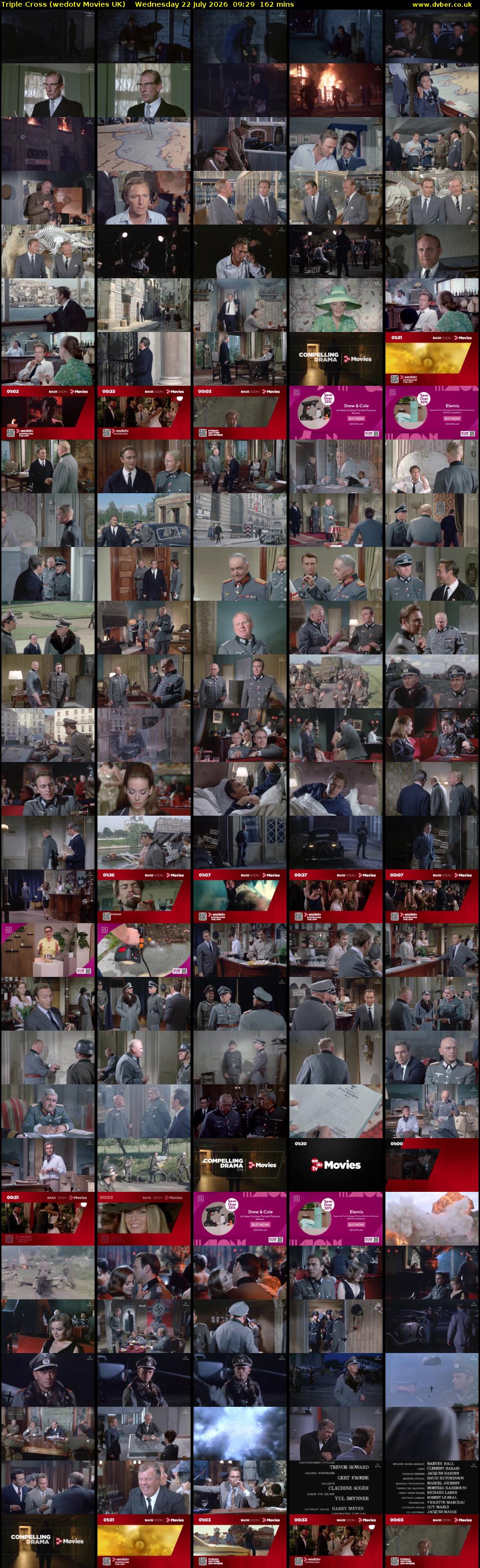 Triple Cross (wedotv Movies UK) Wednesday 22 July 2026 09:29 - 12:11