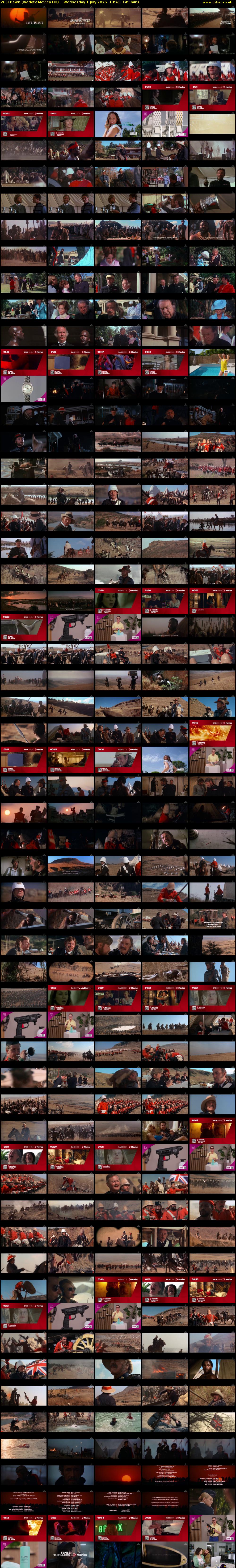 Zulu Dawn (wedotv Movies UK) Wednesday 1 July 2026 13:41 - 16:06