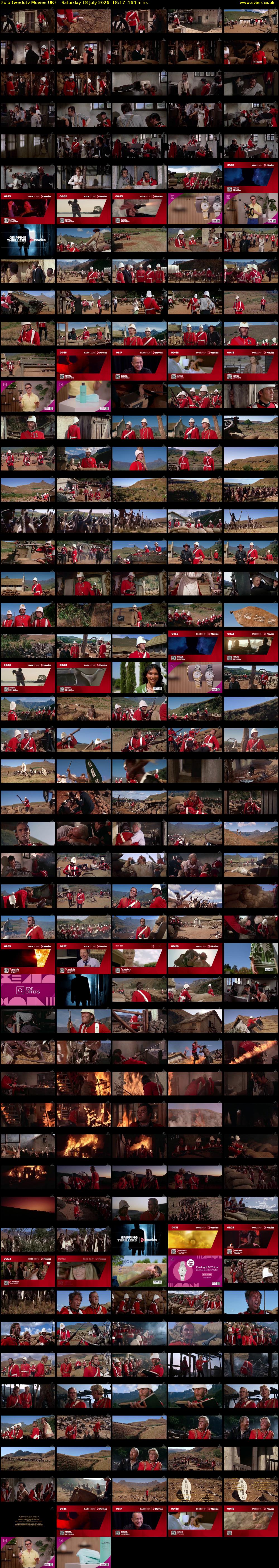 Zulu (wedotv Movies UK) Saturday 18 July 2026 18:17 - 21:01