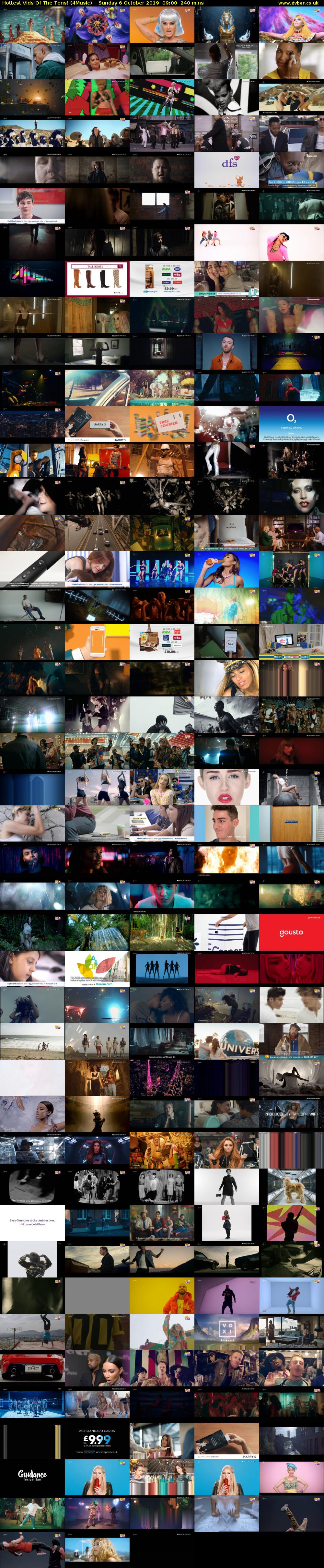  Hottest Vids Of The Tens! (4Music) Sunday 6 October 2019 09:00 - 13:00