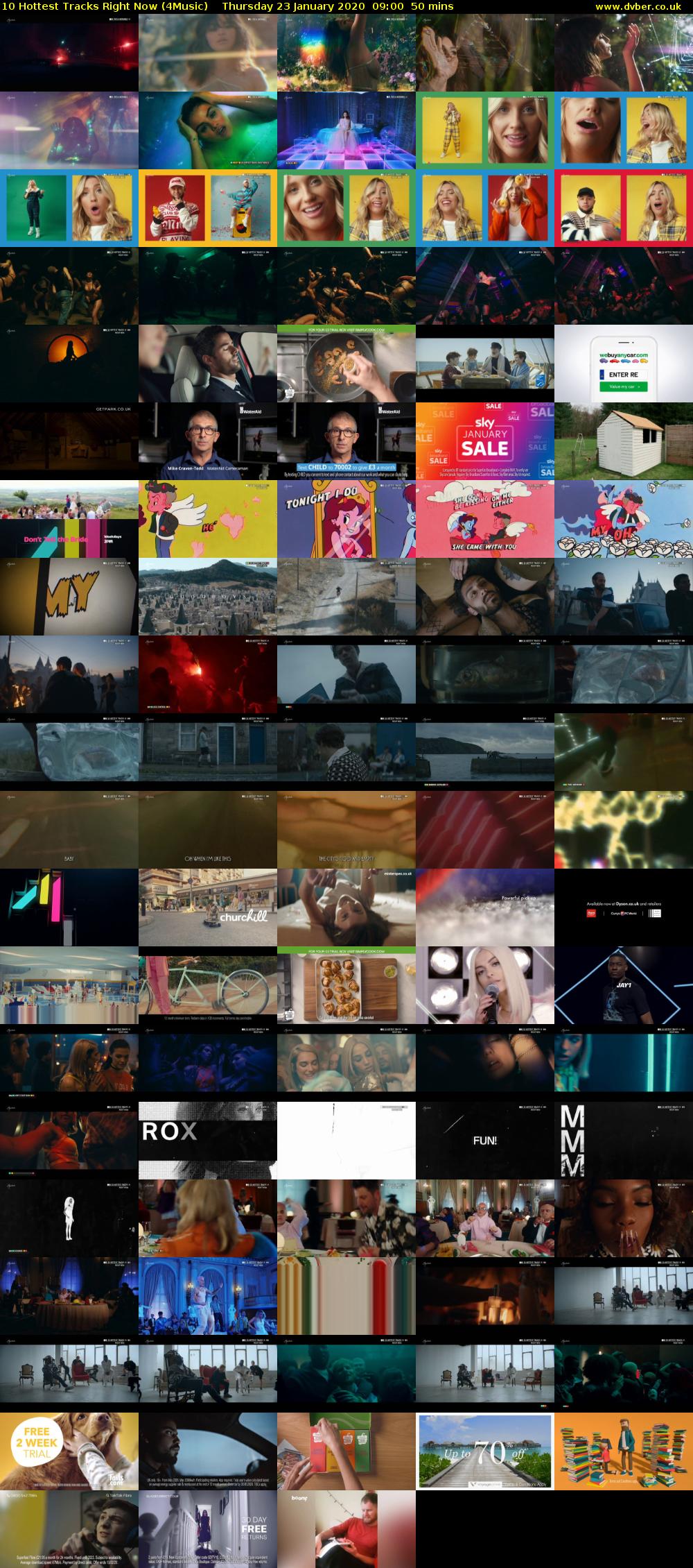 10 Hottest Tracks Right Now (4Music) Thursday 23 January 2020 09:00 - 09:50