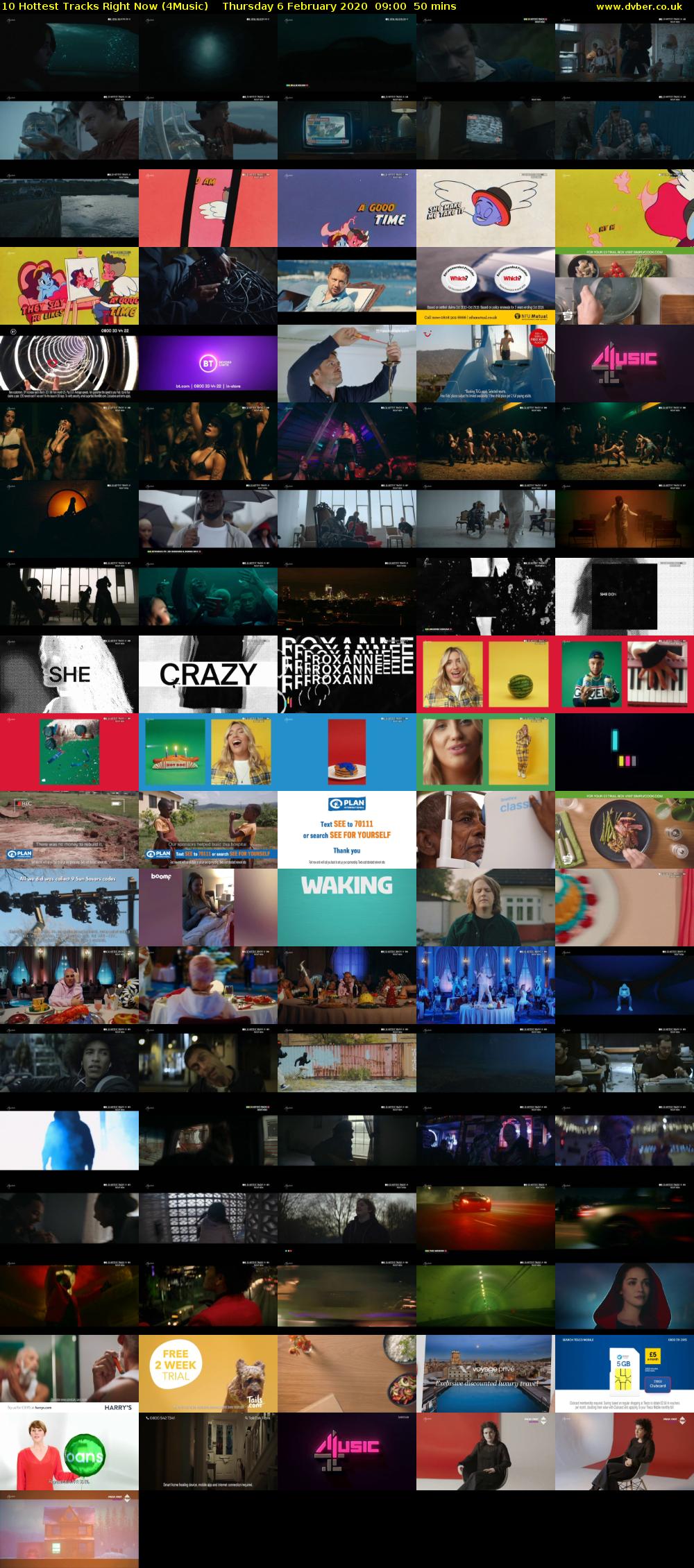 10 Hottest Tracks Right Now (4Music) Thursday 6 February 2020 09:00 - 09:50