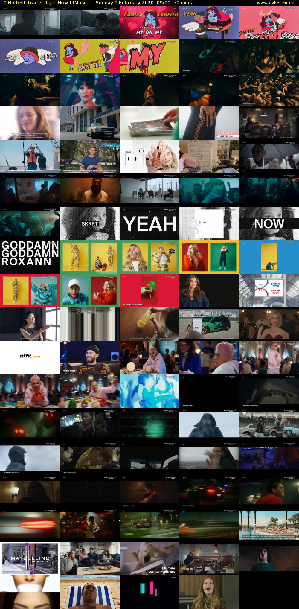 10 Hottest Tracks Right Now (4Music) Sunday 9 February 2020 09:00 - 09:50
