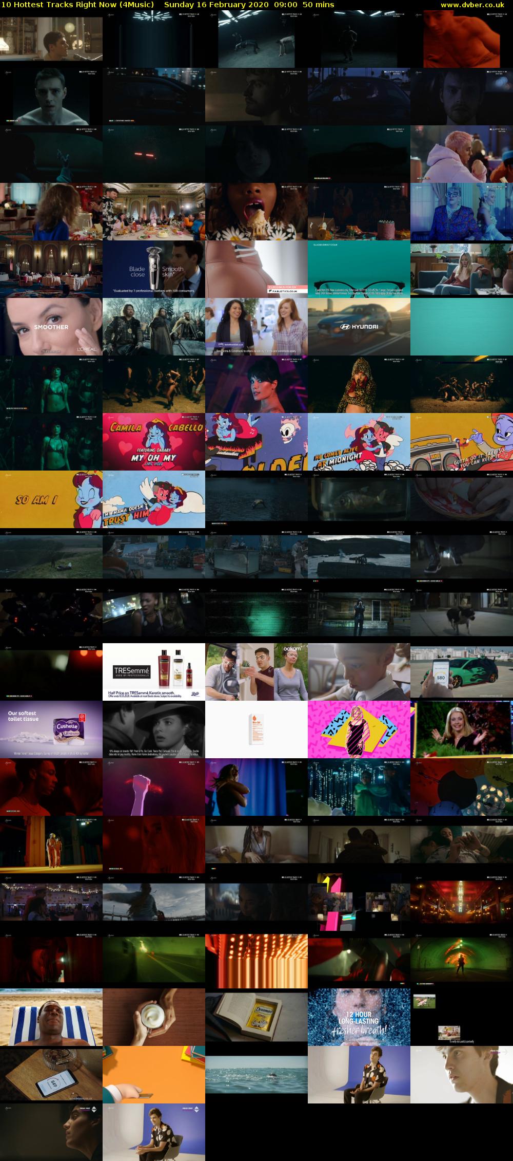 10 Hottest Tracks Right Now (4Music) Sunday 16 February 2020 09:00 - 09:50