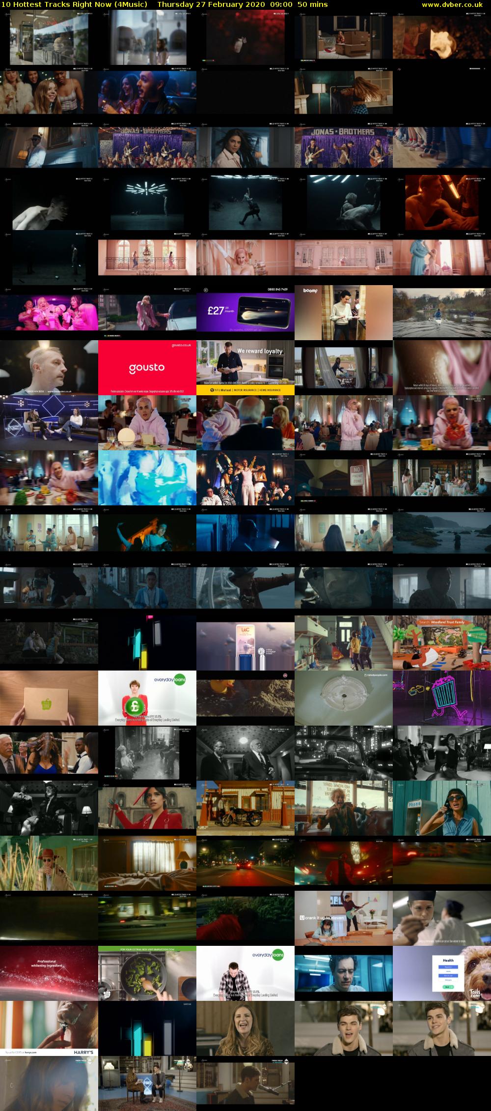 10 Hottest Tracks Right Now (4Music) Thursday 27 February 2020 09:00 - 09:50