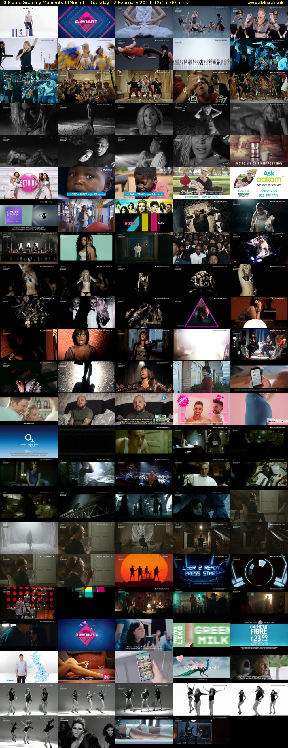 10 Iconic Grammy Moments (4Music) Tuesday 12 February 2019 12:15 - 13:15