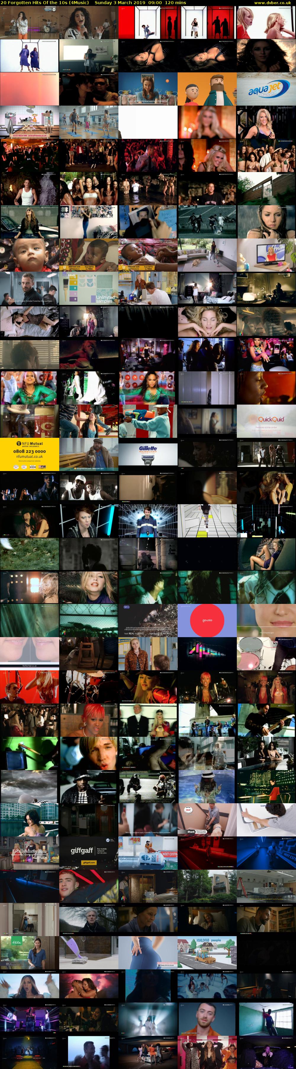 20 Forgotten Hits Of the 10s (4Music) Sunday 3 March 2019 09:00 - 11:00