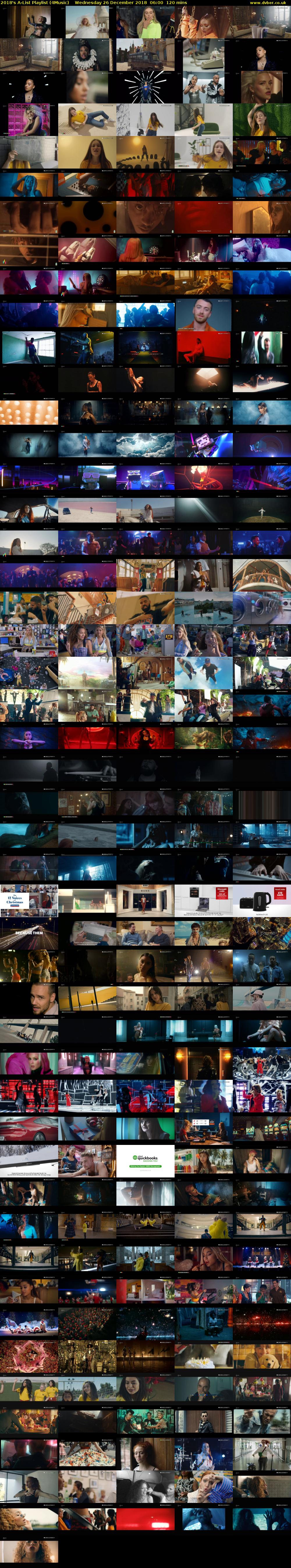 2018's A-List Playlist (4Music) Wednesday 26 December 2018 06:00 - 08:00